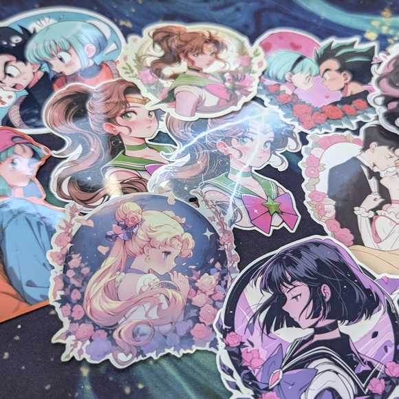 Mixed lot, sailor moon and dragon ball z stickers 11 stickers - Picture 4 of 6